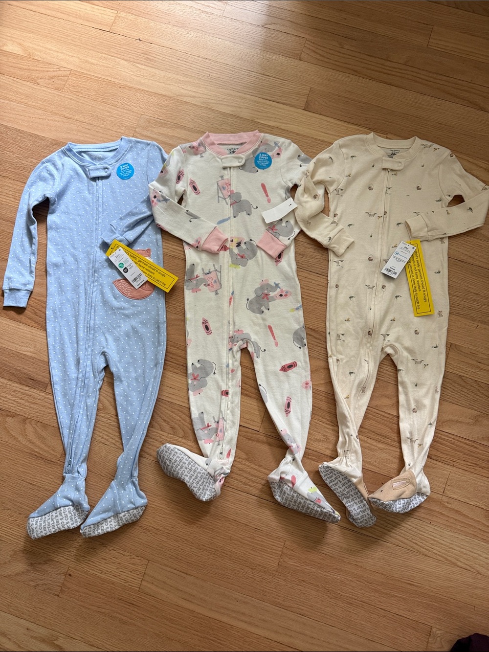 Carter's 24 M footie pajama bundle - cotton - zip up Footed Sleepers